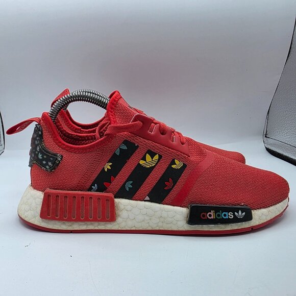 Adidas NMD_R1 J Mini Trefoils Kids Size 6 Red Athletic Shoes Walking Running Sch - Picture 12 of 13